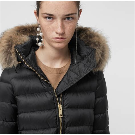 black burberry puffer coat|burberry puffer coat women's.